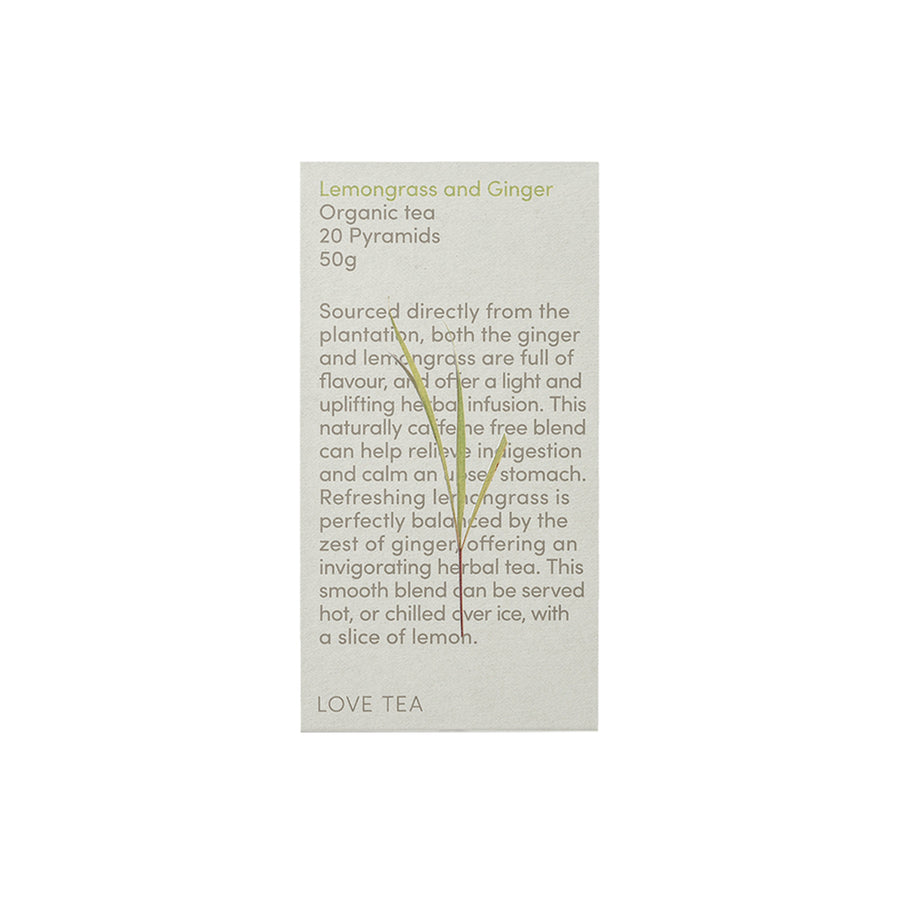 Love Tea Lemongrass and Ginger Organic Tea 50g