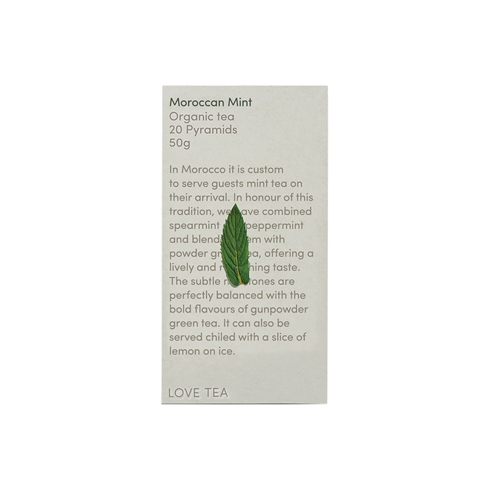 Love Tea Moroccan Mint Organic Tea 50g x 20 Pyramids