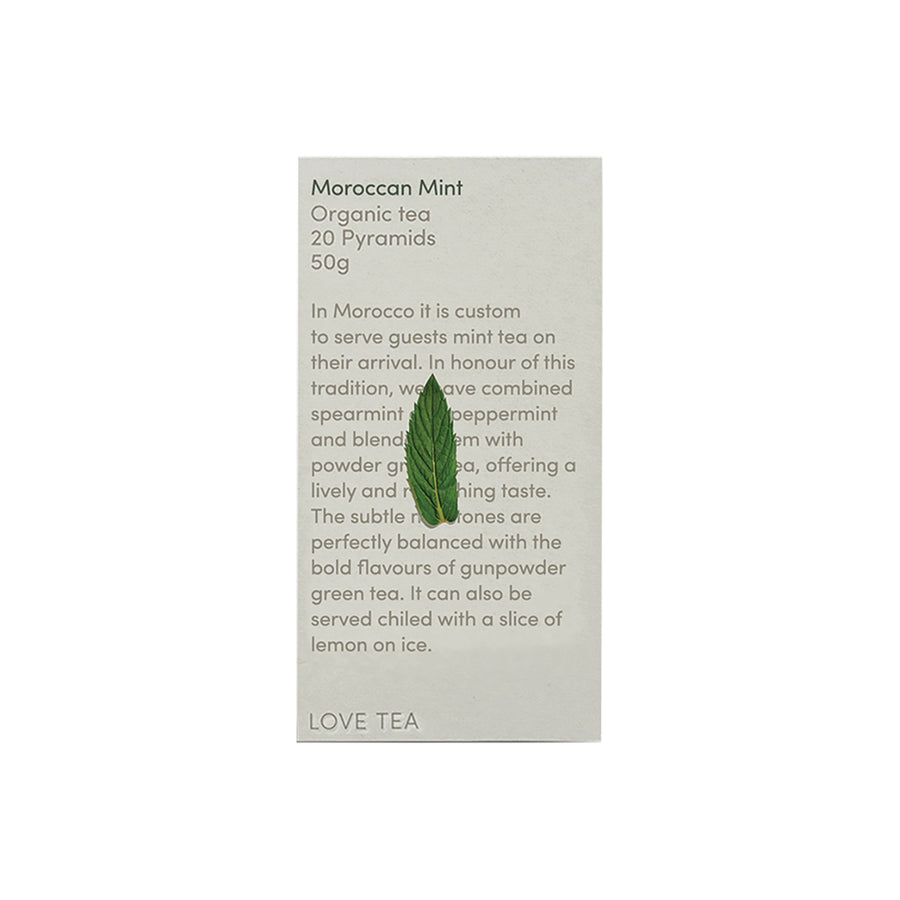 Love Tea Moroccan Mint Organic Tea 50g x 20 Pyramids