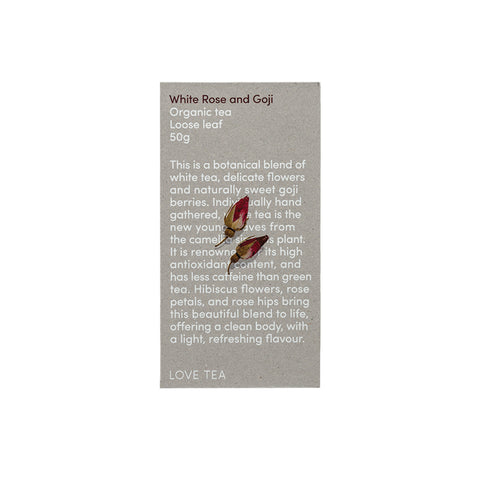 Love Tea Organic White Rose and Goji Loose Leaf 50g