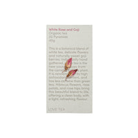 Love Tea Organic White Rose and Goji x 20 Pyramids