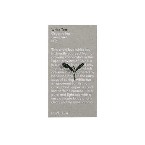 Love Tea Organic White Tea Loose Leaf 50g