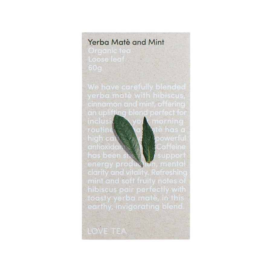 Love Tea Yerba Mate and Mint Organic Tea Loose Leaf 60g