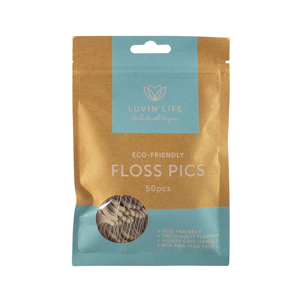 Luvin Life Floss Pics (Fresh Mint) x 50 Pack
