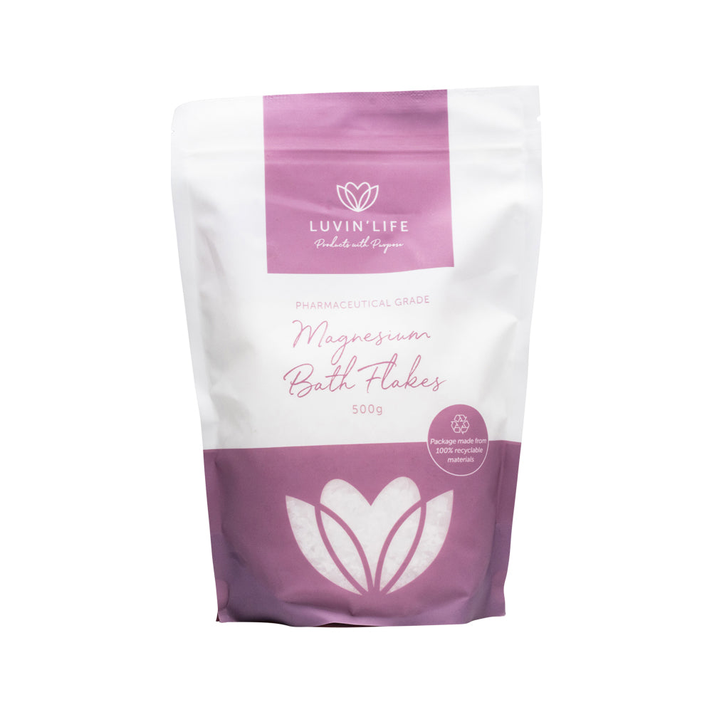Luvin Life Pharmaceutical Grade Magnesium Bath Flakes 500g