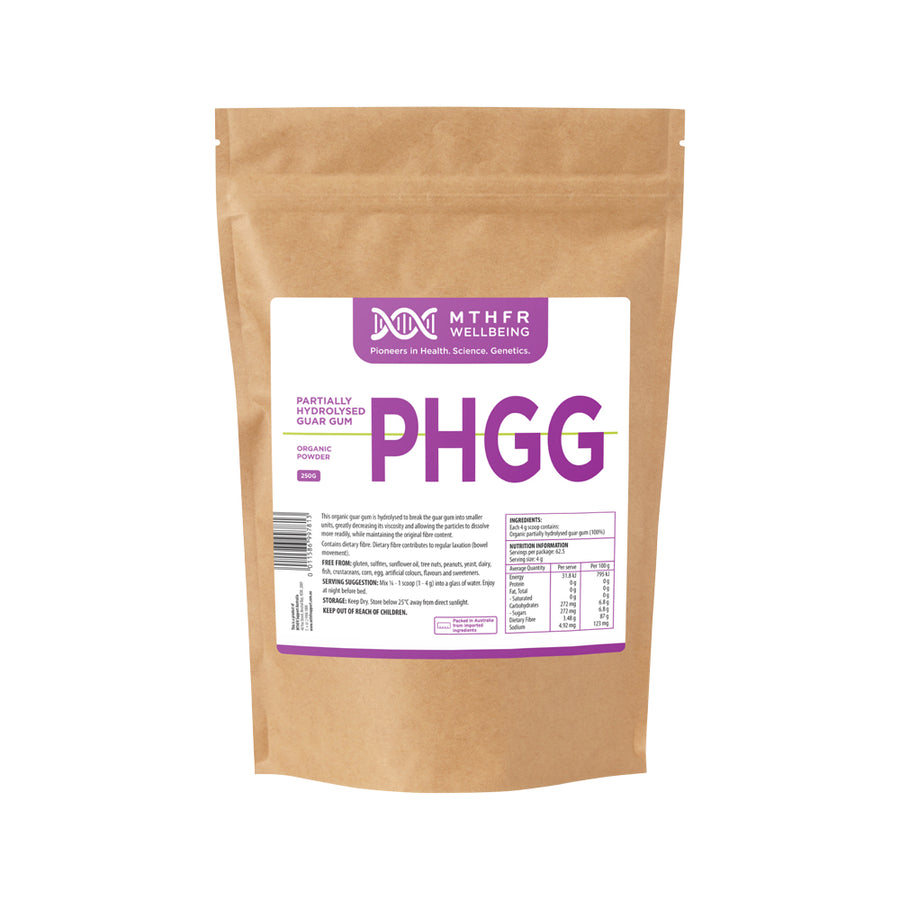 MTHFR Wellbeing PHGG Partially Hydrolysed Guar Gum Organic Powder 250g