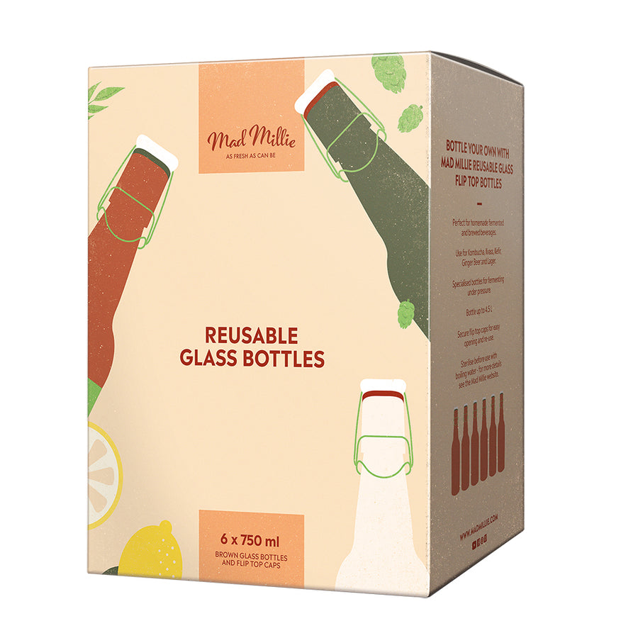Mad Millie Reusable Glass Bottles 750ml