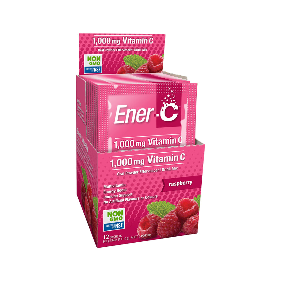 Martin Pleasance Ener C Vit C Raspberry Sachet 9.3g x 12 Pk