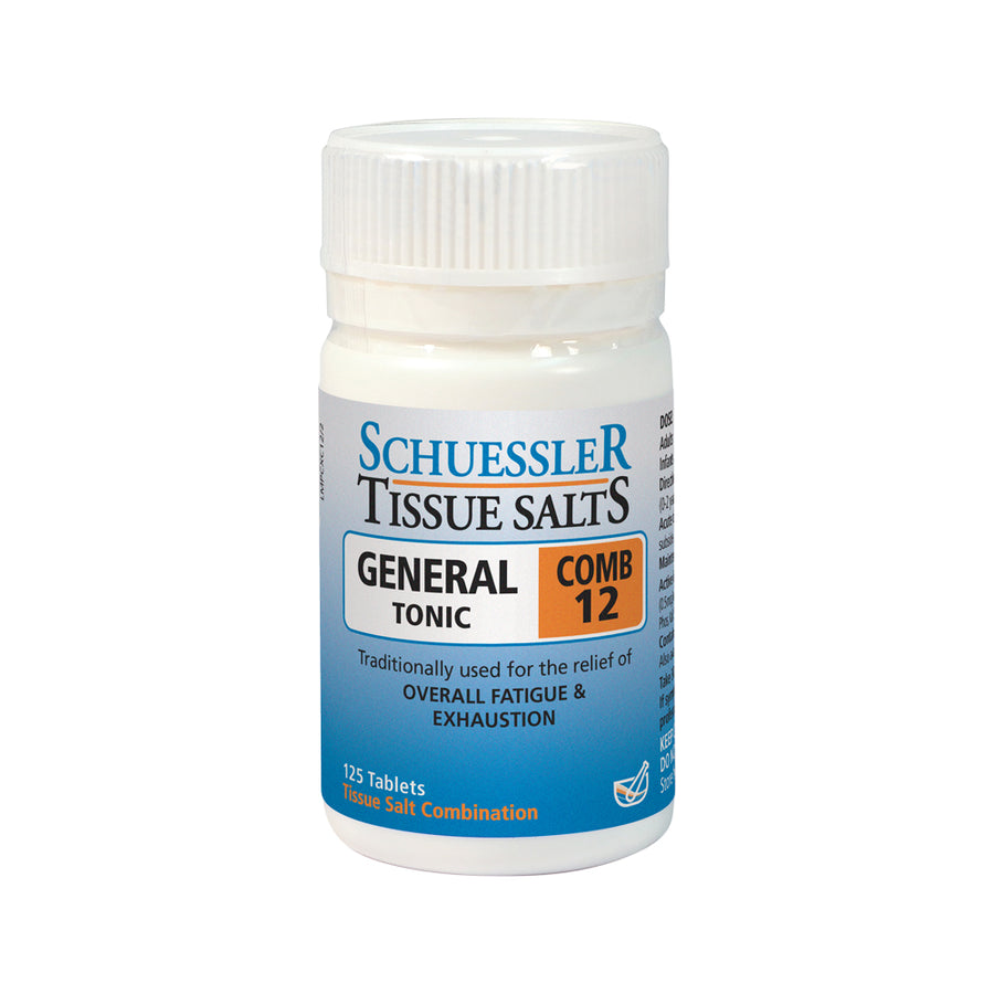 Schuessler Tissue Salts General Tonic Comb 12 125 Tablets