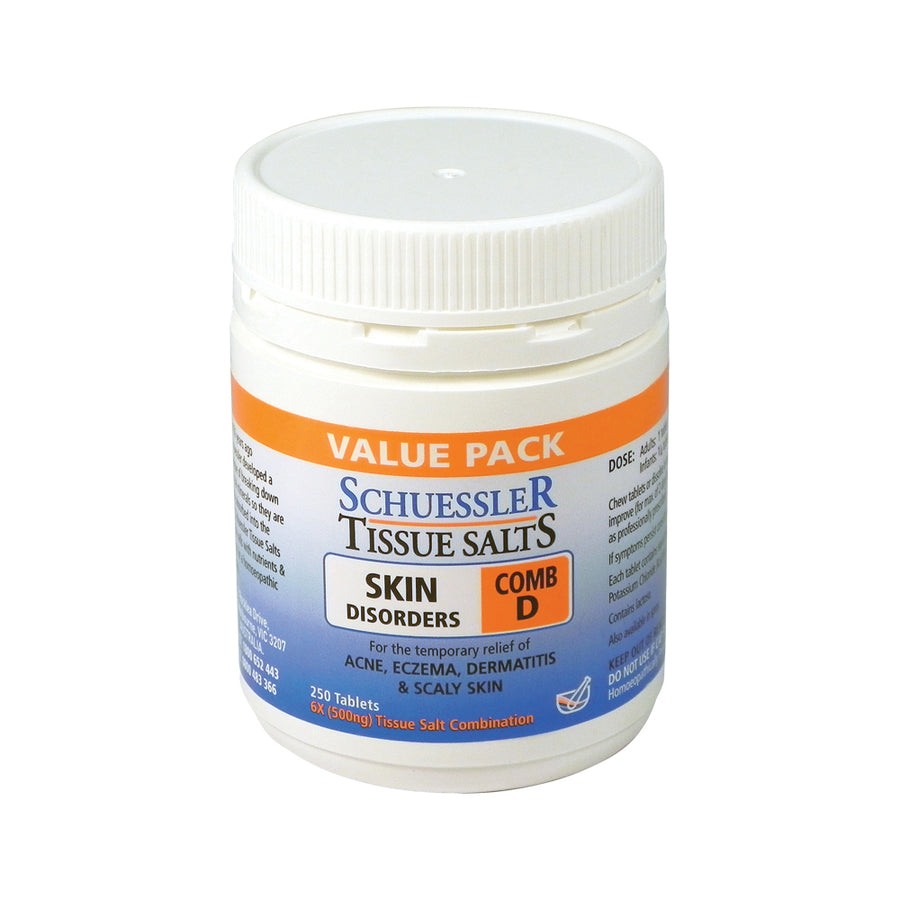Martin Pleasance Tissue Salts Comb D (Skin Disorders) 250t