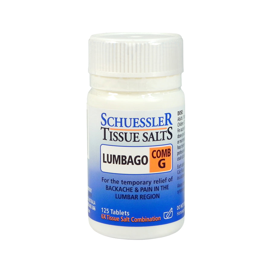 Schuessler Tissue Salts Lumbago Comb G 125 Tablets