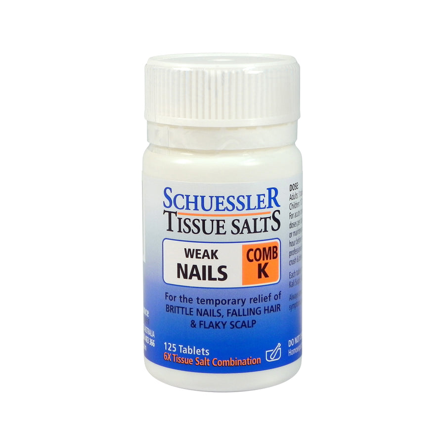 Martin Pleasance Tissue Salts Comb K (Weak Nails) 125t