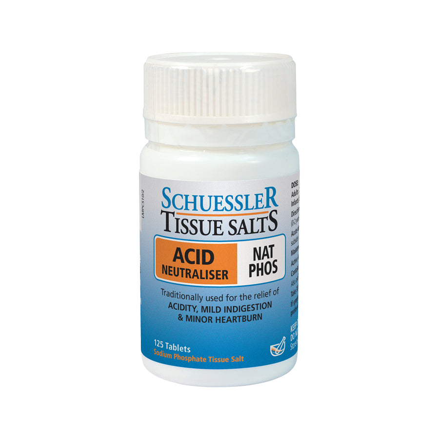 Schuessler Tissue Salts Acid Neutraliser Nat Phos 125 Tablets