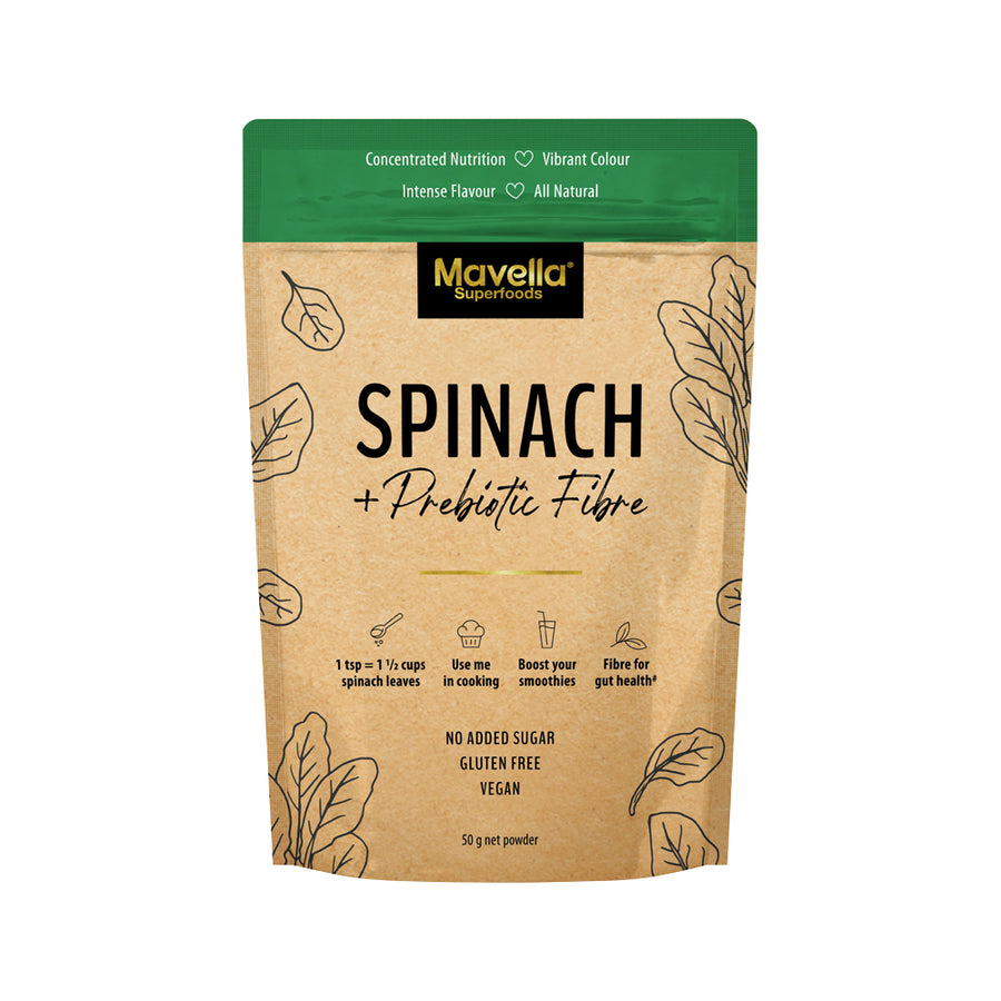 Mavella Superfoods Spinach Plus Prebiotic Fibre Powder 50g