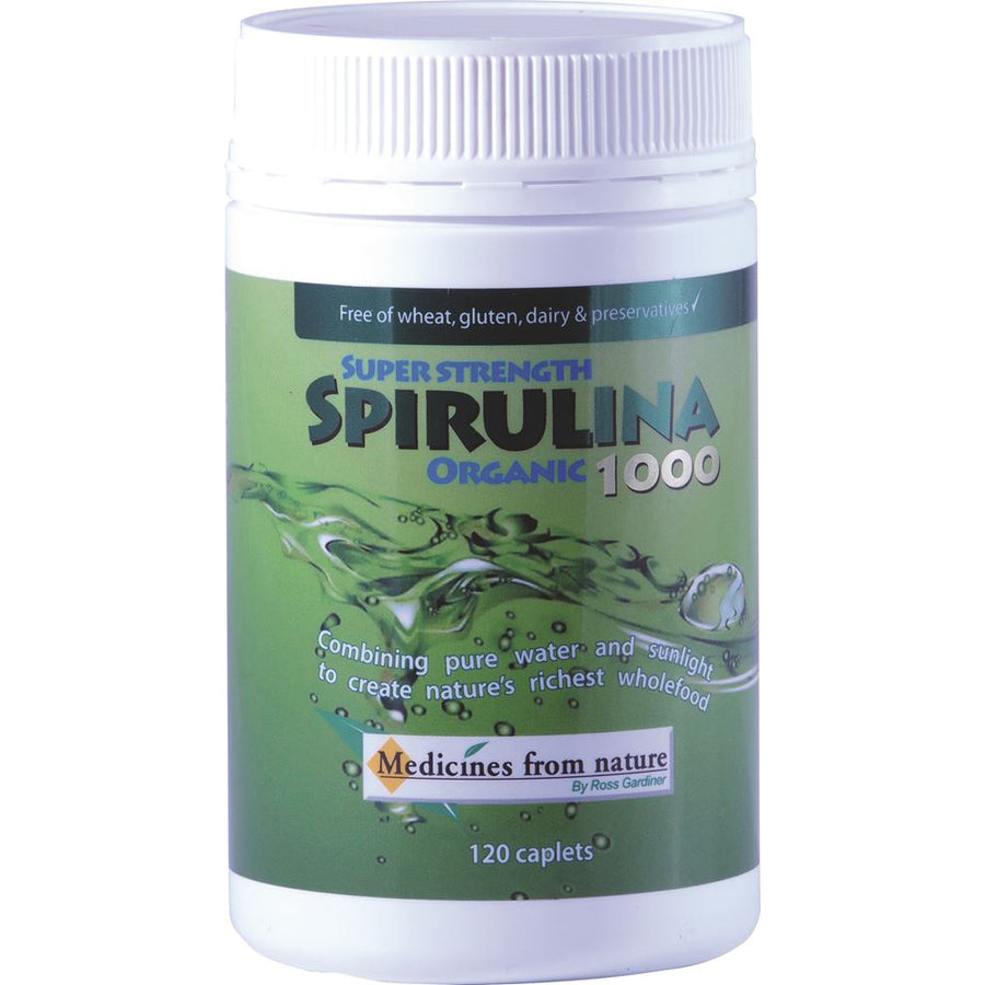 Medicines From Nature Org Spirulina Super Strength 1000 120c