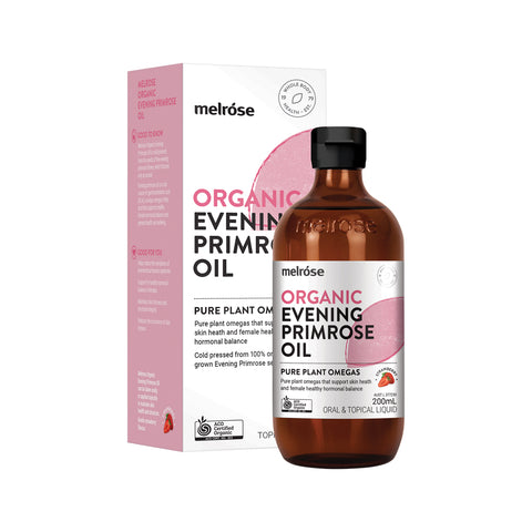 Melrose Organic Evening Primrose Oil Pure Plant Omegas Strawberry 200mL