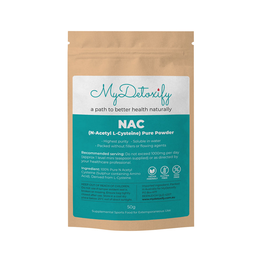 MyDetoxify NAC (N Acetyl L Cysteine) Pure Powder 50g