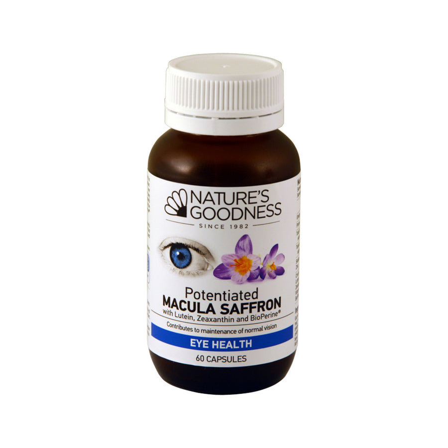 Nature's Goodness Potentiated Macula Saffron (with Lutein, Zeaxanthin & BioPerine) 60c