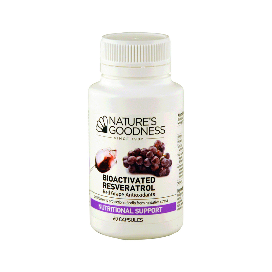 Nat Goodness Bioactivated Resveratrol (Red Grape Antiox) 60c