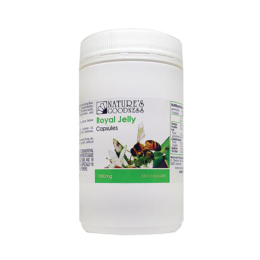 Nat Goodness Royal Jelly Capsules 1000mg 365c