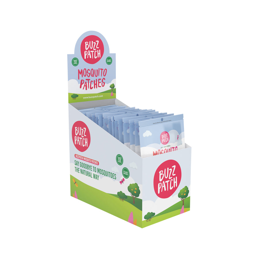 The Natural Patch Co. BuzzPatch Organic Mosquito Repellent Stickers x 60 Pack x 30 Display