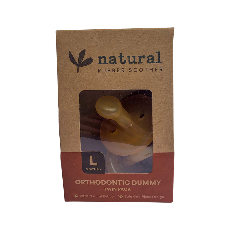 Natural Rubber Soother Orthodontic Dummy Twin Pack