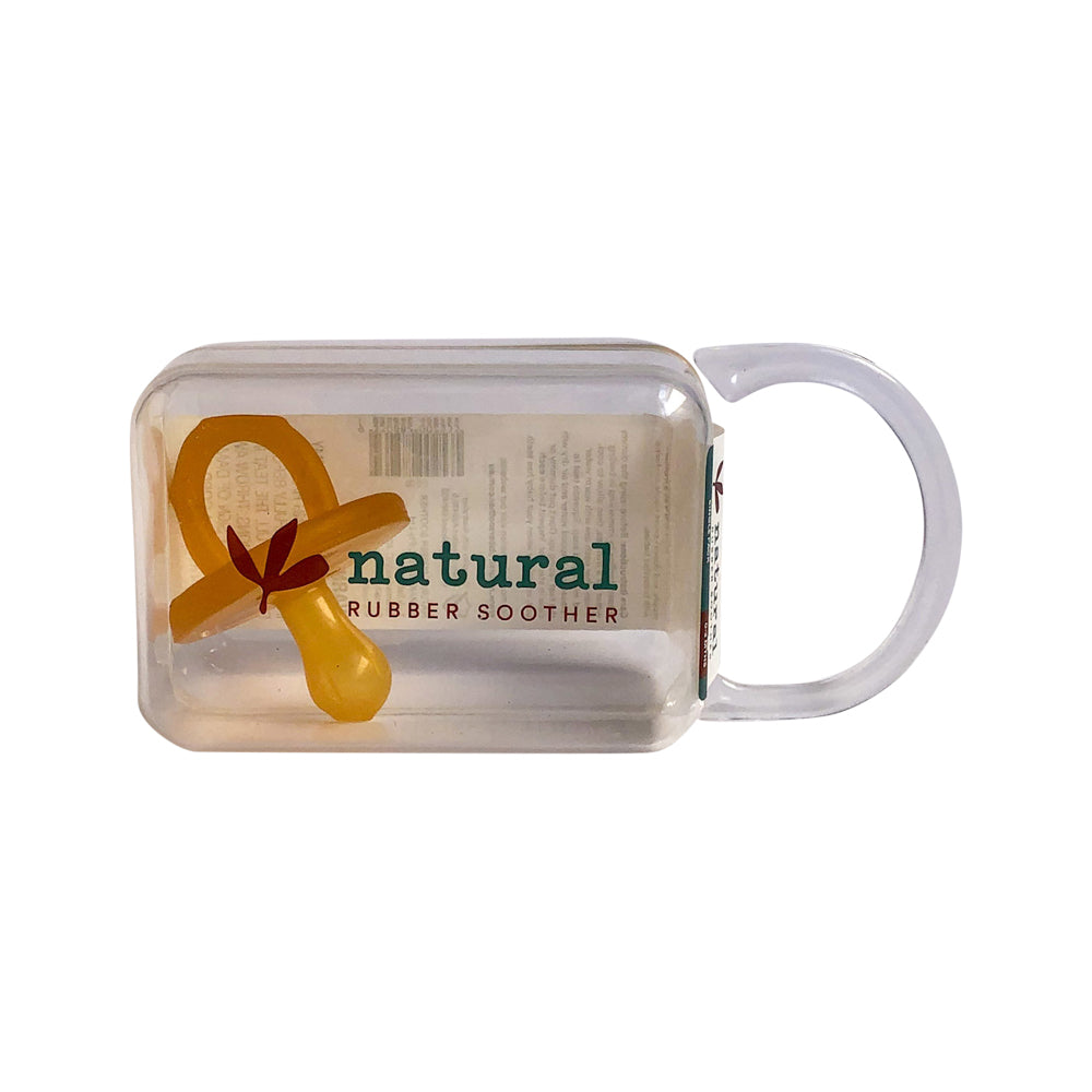 Nat Rubber Soother Round Dummy Small Single in Reusable Storer