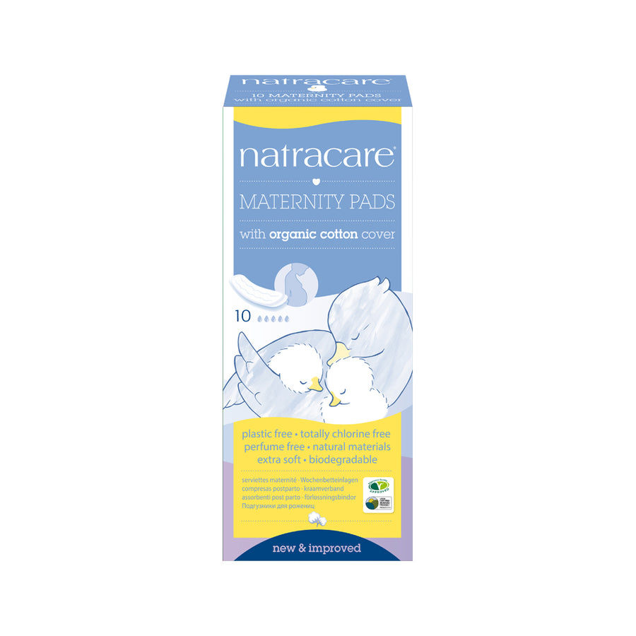 Natracare Pads w Org Cotton Cover Maternity x 10 Pack
