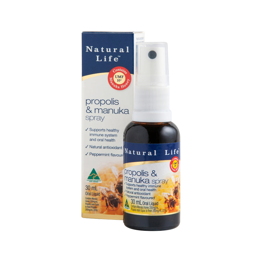 Natural Life Propolis and Manuka Honey Peppermint Spray 30ml
