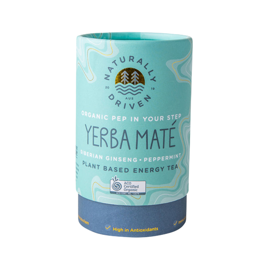 Naturally Driven Organic Pep In Your Step Yerba Mate Plant Based Energy Tea 60g