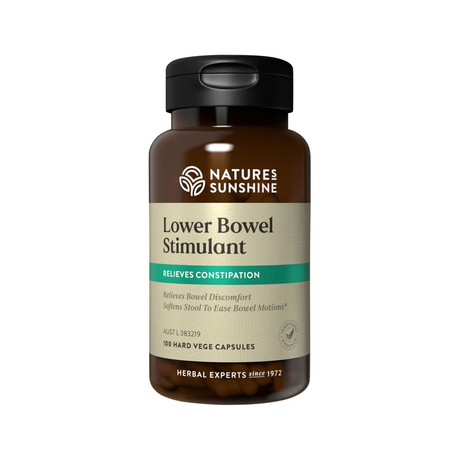 Natures Sunshine Lower Bowel Stimulant 100 capsules Relieves Constipation