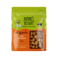 Natures Delight Organic Almonds Raw 325g