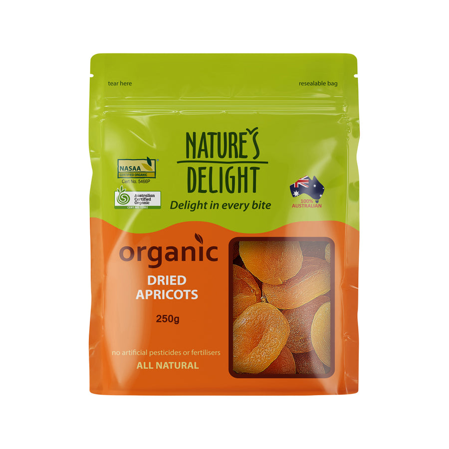 Natures Delight Organic Apricots Dried 250g