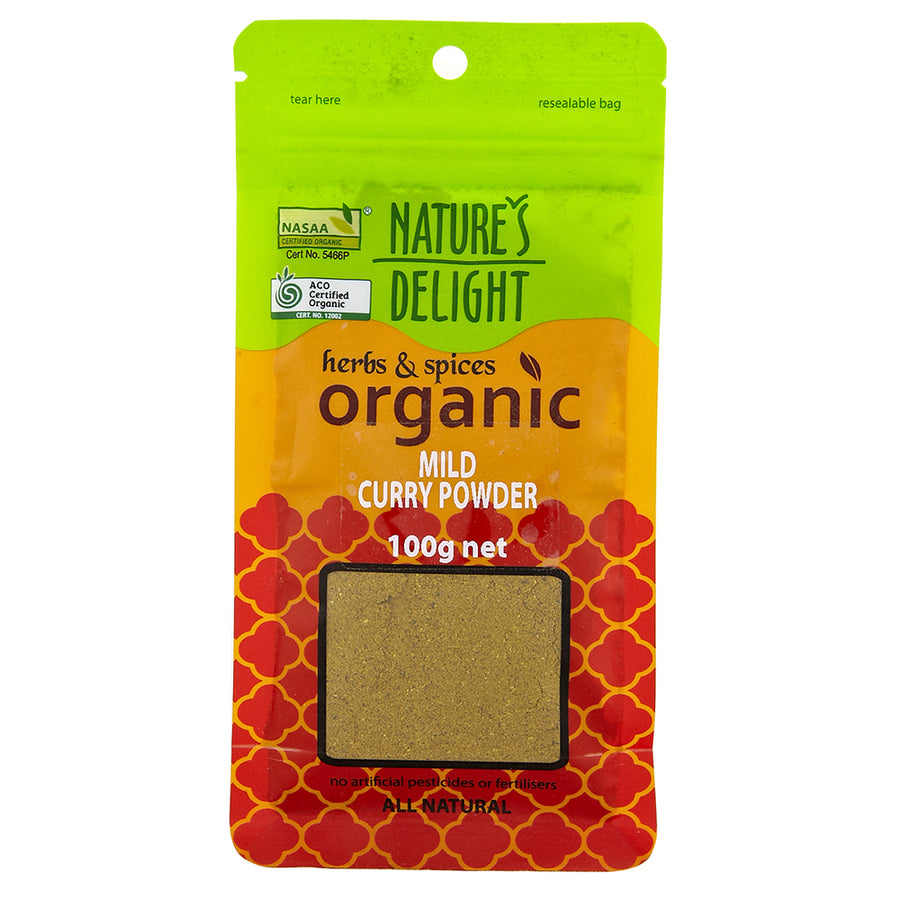 Natures Delight Organic Curry Mild Powder 100g