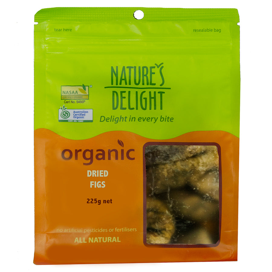 Natures Delight Organic Figs Dried 225g