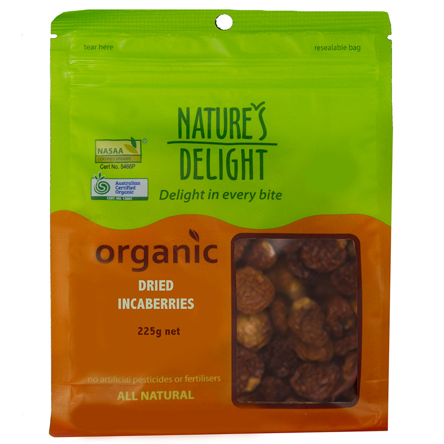 Natures Delight All Natural Organic Dried Incaberries 225g