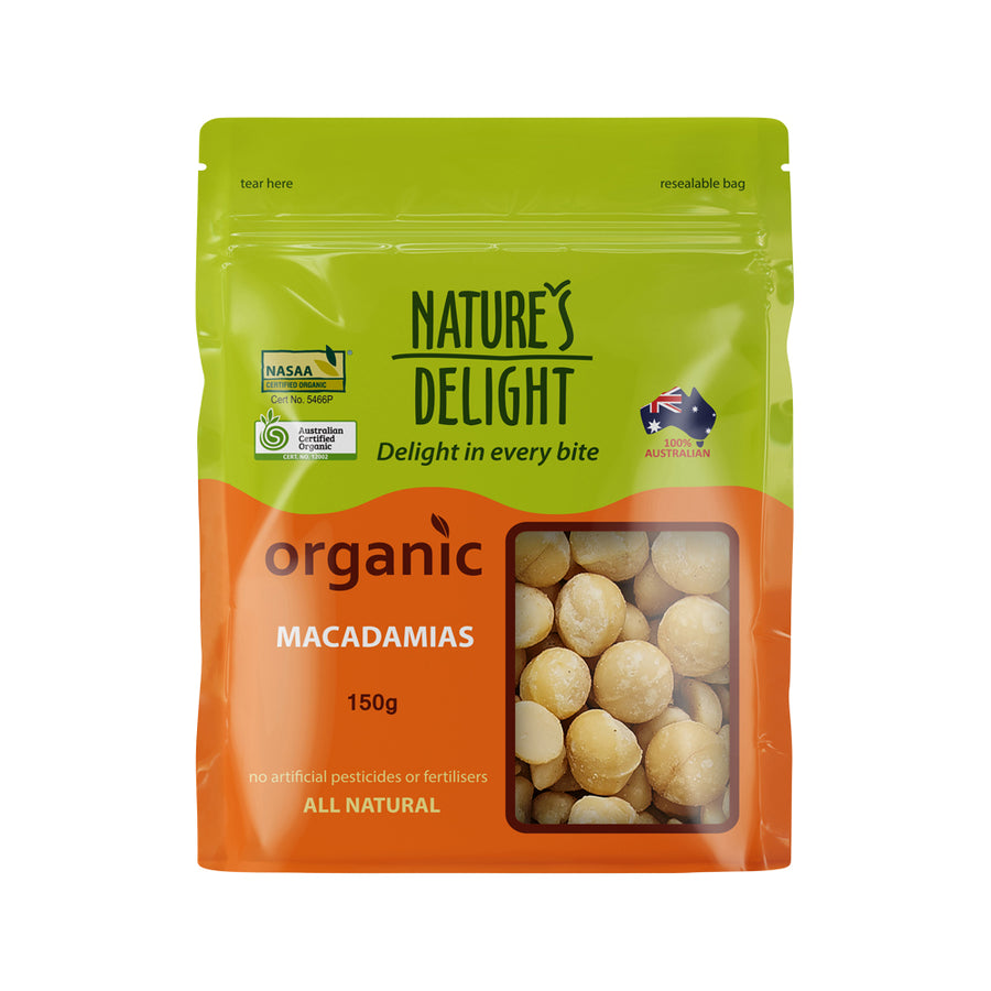 Natures Delight Organic Macadamias 150g