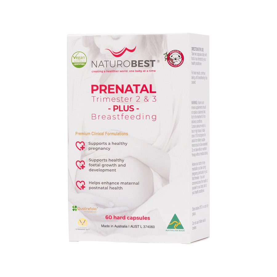 NaturoBest Prenatal Trimester 2 and 3 Plus Breastfeeding 60c