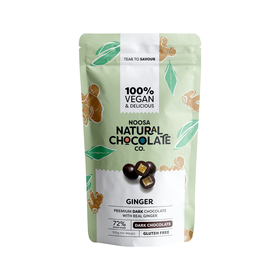 Noosa Natural Chocolate Co. Ginger Dark Chocolate 100g