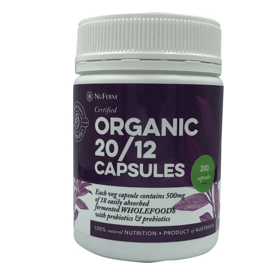 NuFerm Certified Organic 20 / 12 Capsules 200 Capsules