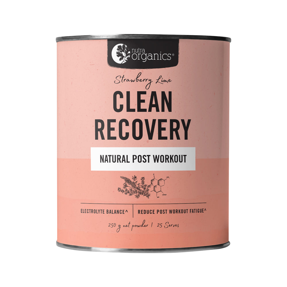 Nutra Organics Strawberry Lime Clean Recovery Natural Post Workout 250g
