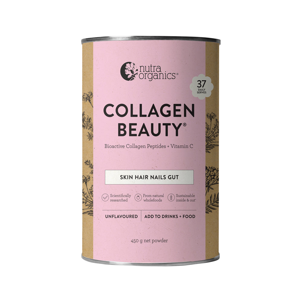 Nutra Organics Collagen Beauty Skin Hair Nails Gut Unflavoured 450g