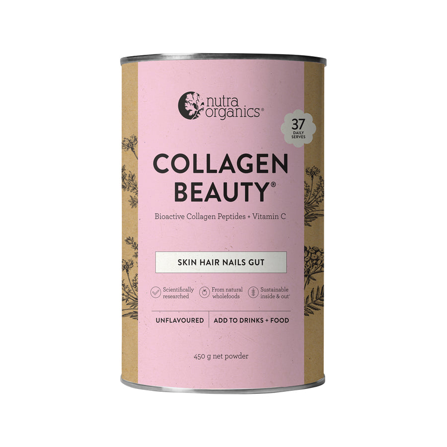 Nutra Organics Collagen Beauty Skin Hair Nails Gut Unflavoured 450g