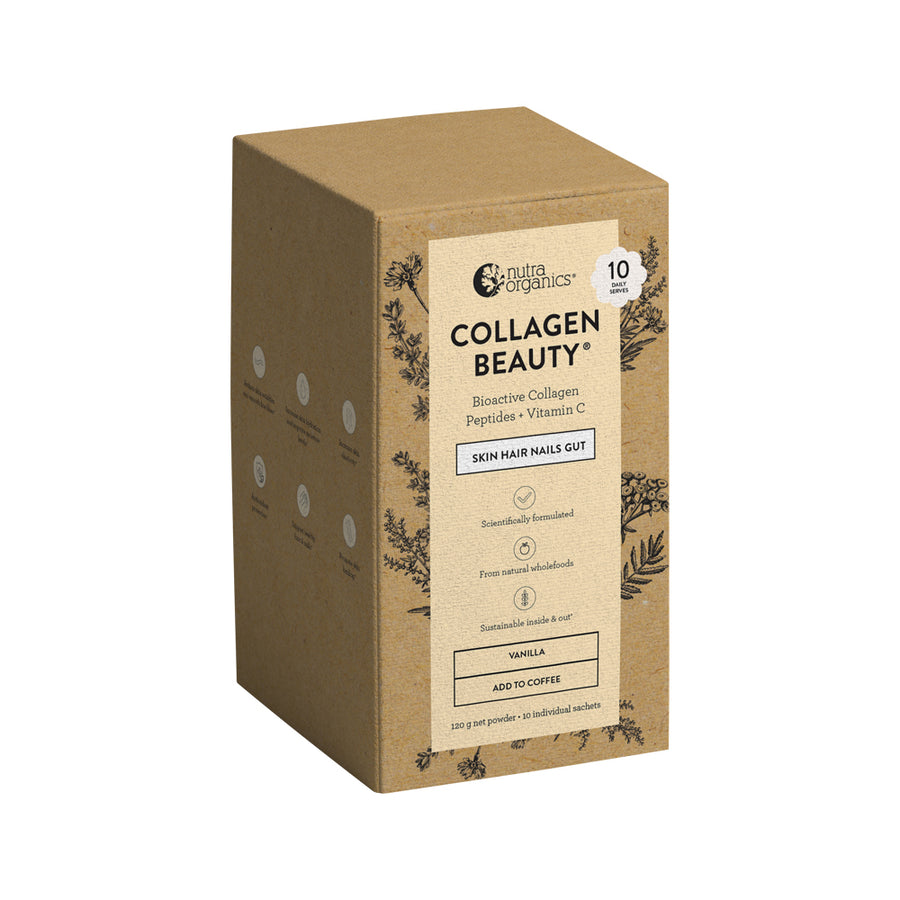 Nutra Org Collagen Beauty (For Coffee) Vanilla Sachets 12g x 10 Pack