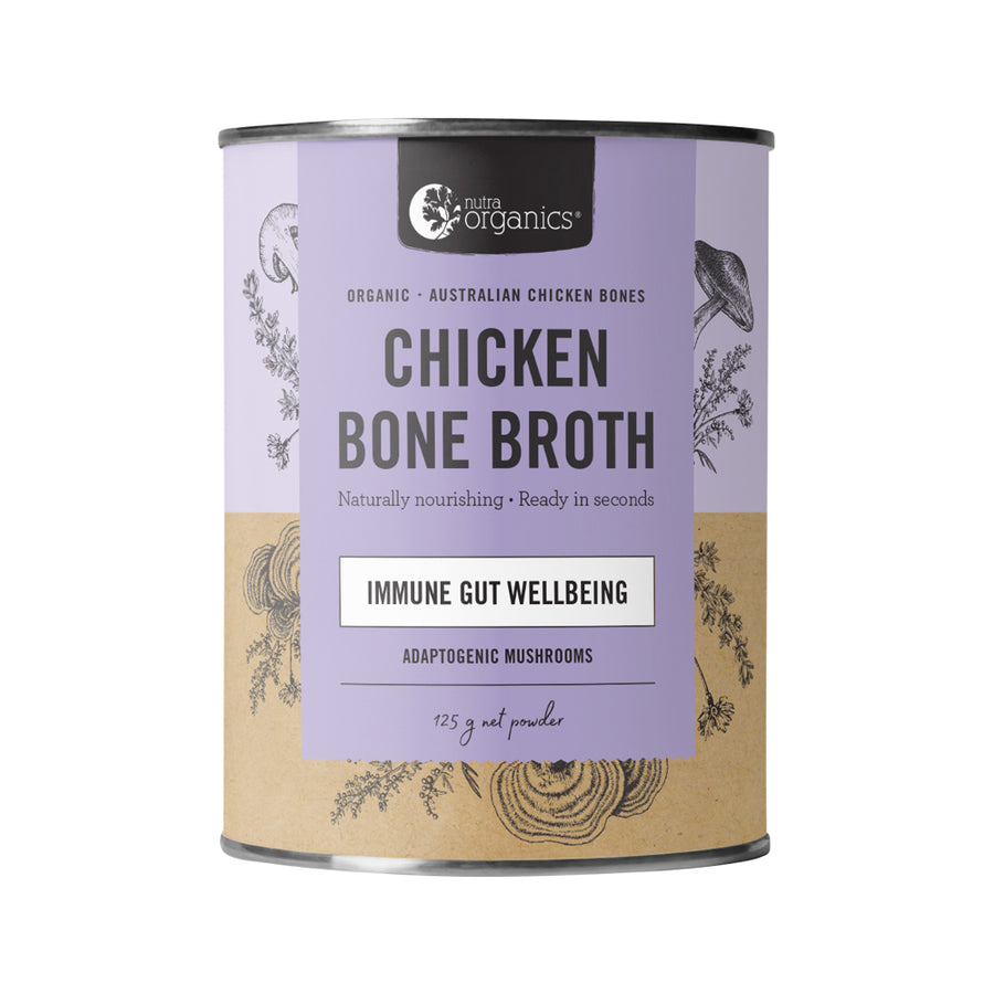 Nutra Org Org Bone Broth Chicken Adaptogenic Mushrooms 125g