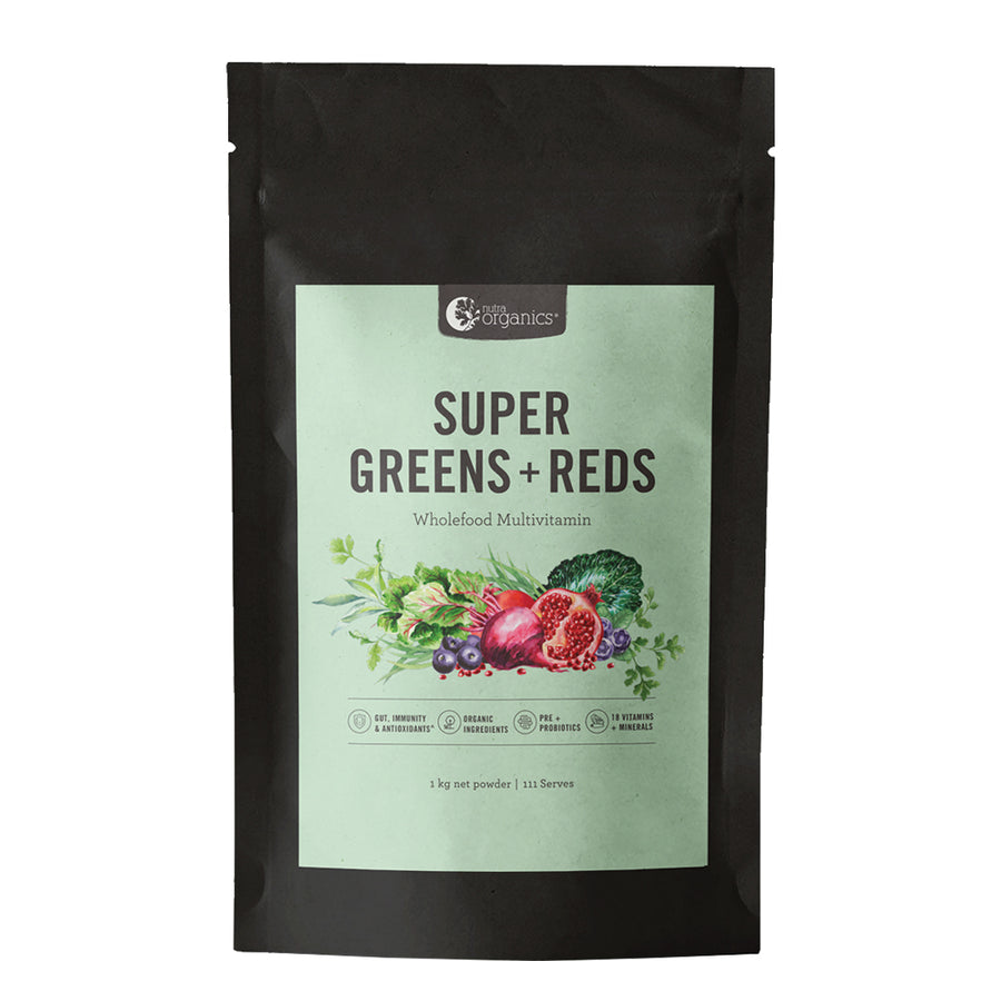 Nutra Organics Super Greens Plus Reds Wholefood Multivitamin 1kg