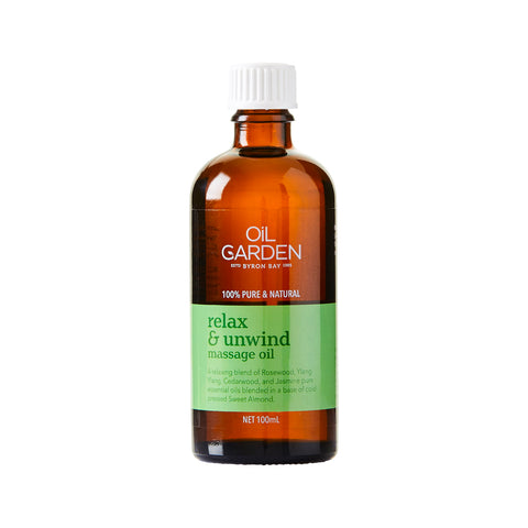 Oil Garden Massage Oil Blend Relax Unwind 100ml
