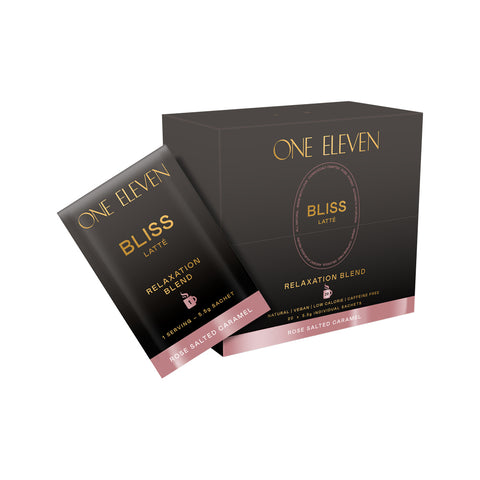 One Eleven Bliss Latte Rose Salted Caramel Sachet 5.5g x 20 Pack