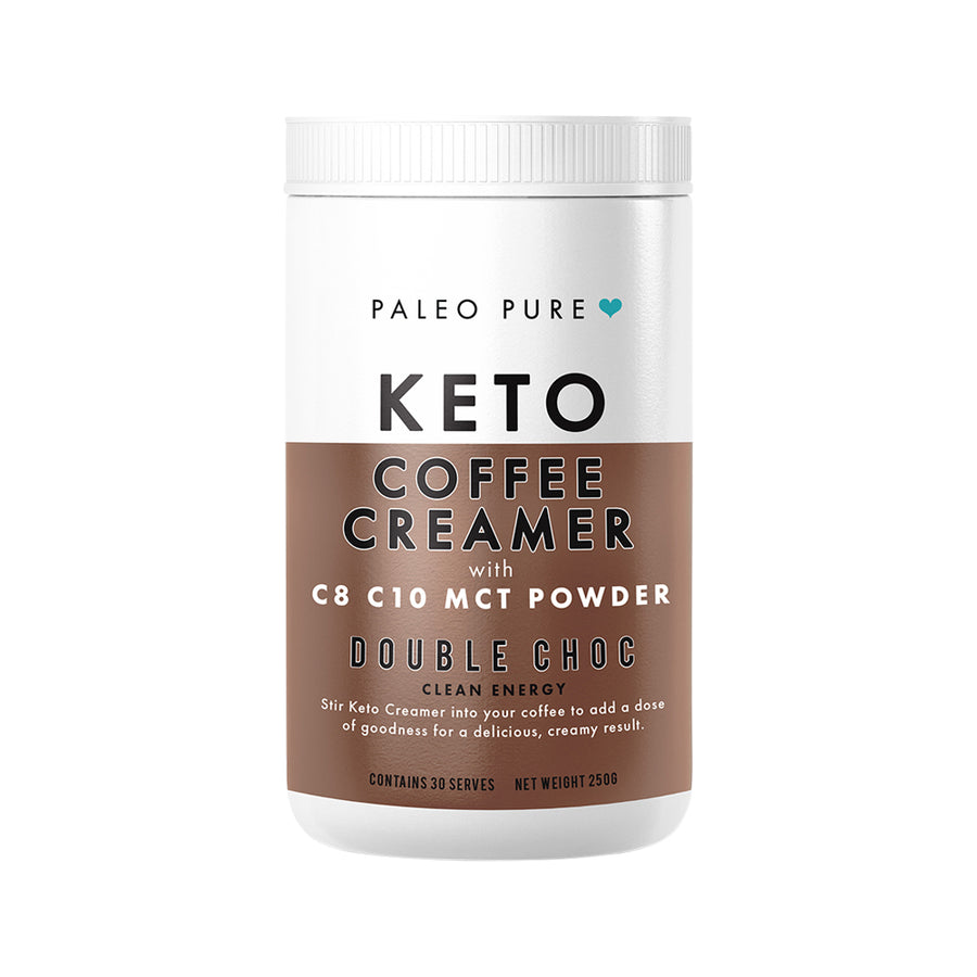 Paleo Pure Keto Coffee Creamer with C8 C10 MCT Powder Double Chocolate 250g