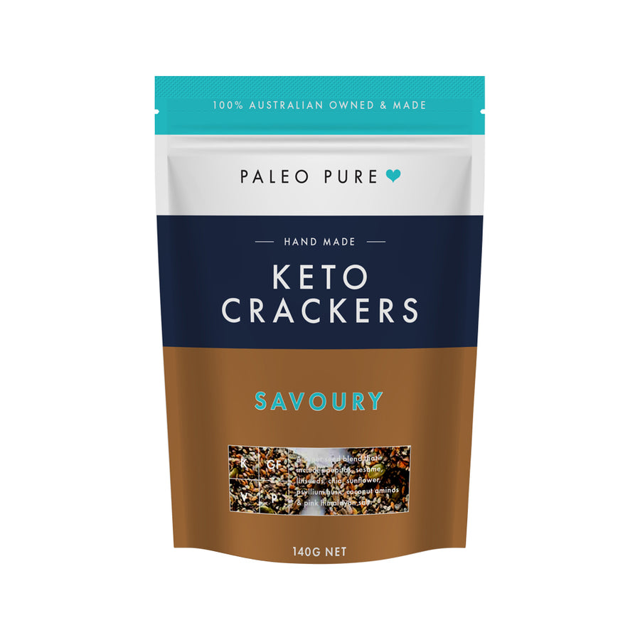 Paleo Pure Keto Crackers Savoury 140g